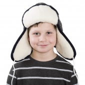 Детская шапка-ушанка (скандинавка чёрная)