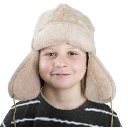 Детская шапка-ушанка (лама)