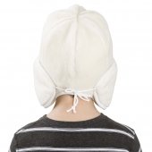 Детская шапка-ушанка (белый кашемир)