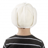 Детская шапка-ушанка (белый кашемир)