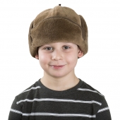 Детская шапка-ушанка (шоколадный верблюд)