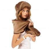 Комплект шапка шоколадный верблюд +шарф шоколадный верблюд