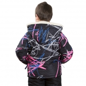 Детская куртка + полукомбенезон (меринос / плащевка граффити)