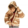 Детская куртка с капюшоном (меринос / скандинавка бежевая)