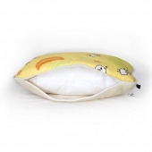 Детская подушка (белый меринос / поликоттон жёлтый Овечки)