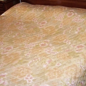 Двухслойное одеяло (белый меринос / атлас-сатин розовый)