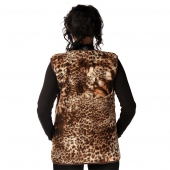 Женский жилет (меринос леопард коричневый)