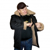 Мужская куртка с капюшоном с подкладкой из верблюжьей шерсти